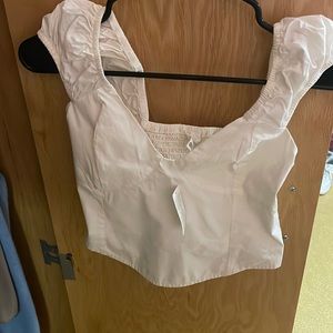 American Eagle White Corset top